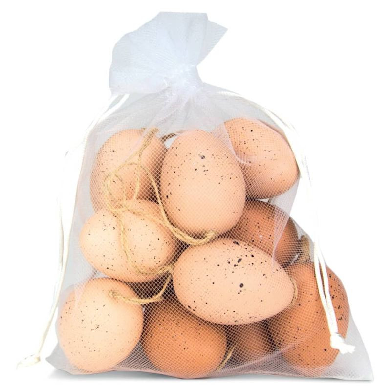 Osterbehang Ei natur 6 cm 12 Stück kaufen